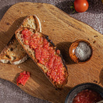 That perfect crunch: tomato passata bruschetta