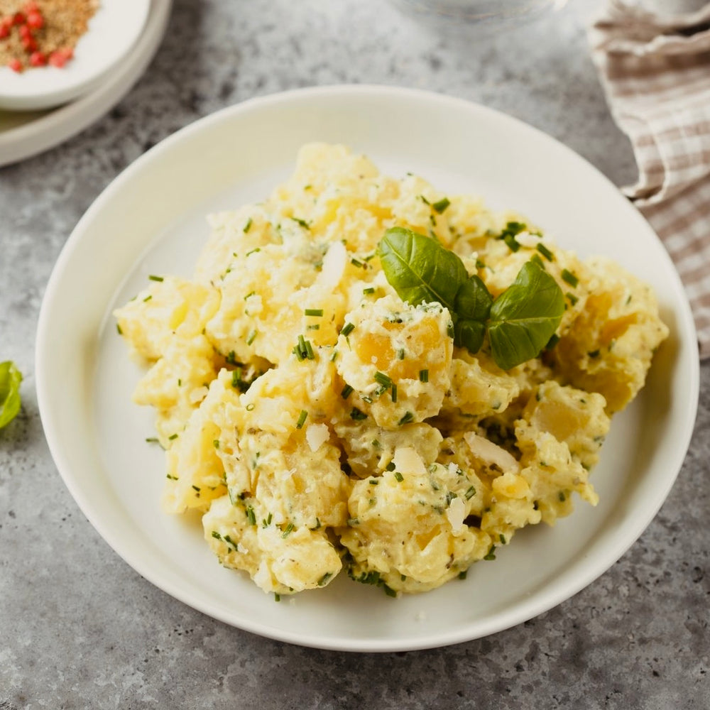 Picnic potato salad with eggs