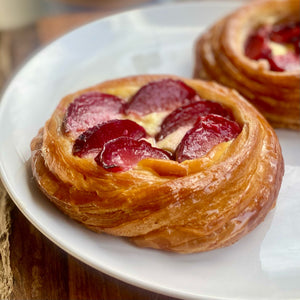 Spiced Plum Cheesecake Danish