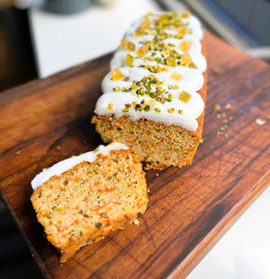 Carrot cake with lemon & pistachio